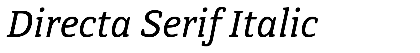 Directa Serif Italic